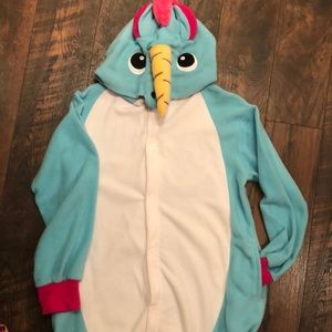 Unicorn Fleece pajama-/ Halloween costume- small